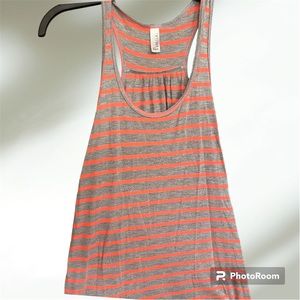 Gray and Pink Striped Tank